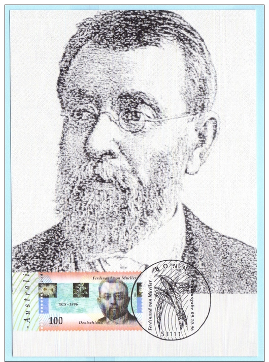 BUND BRD FRG GERMANY MK MC 1996 Maximum Card - 1889 Von Mueller Botaniker   (8167) - Sonstige & Ohne Zuordnung