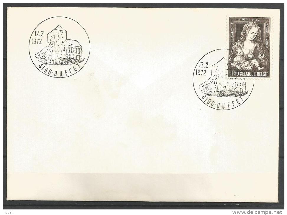 Belgique - N291 - N°1556 Vierge Donnant Le Sein De Jean Gossart Dit Mabuse Sur Lettre Avec Cachet Souvenir OUFFET - Cartas & Documentos