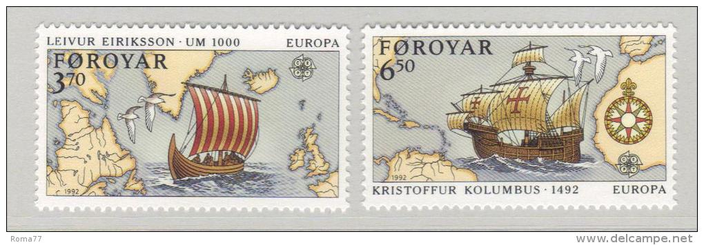 CC - FOROYAR , Serie N. 225/226  ***  MNH . Europa E Colombo 1992 - Christophe Colomb