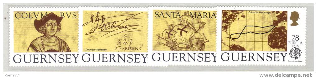 CC - GUERNSEY , Serie N. 562/65  ***  MNH . Europa E Colombo 1992 - Christopher Columbus