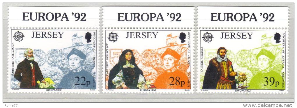 CC - JERSEY , Serie N. 572/4  ***  MNH . Europa E Colombo 1992 - Christoph Kolumbus