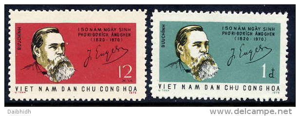 NORTH VIETNAM 1970 Engels Birth Anniversary Set Of 2  MNH / (*).  Sc. 611-12 - Vietnam