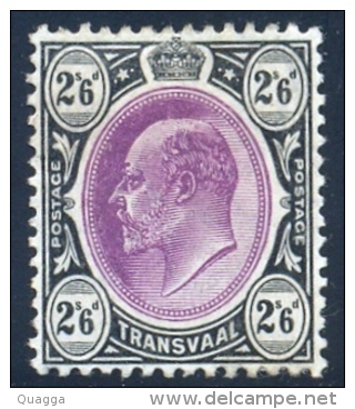 Transvaal 1904. 2sh6d Magenta And Black (wmk MCA). SACC 275*, SG 269*. - Transvaal (1870-1909)