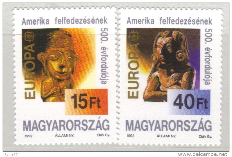 CC - UNGHERIA ,  Serie N. 3370/71  ***  MNH . Europa E Colombo 1992 - Christophe Colomb