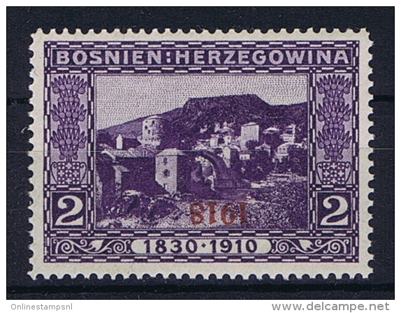 Österreichisch- Bosnien Und Herzegowina Mi 147 K Kopfstehender Aufdruck MH/* - Unused Stamps