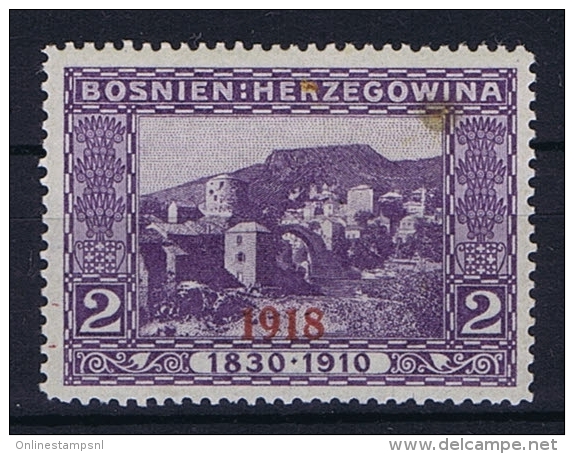 Österreichisch- Bosnien Und Herzegowina Mi 147 MH/*verschobene Aufdruck Spots - Nuevos