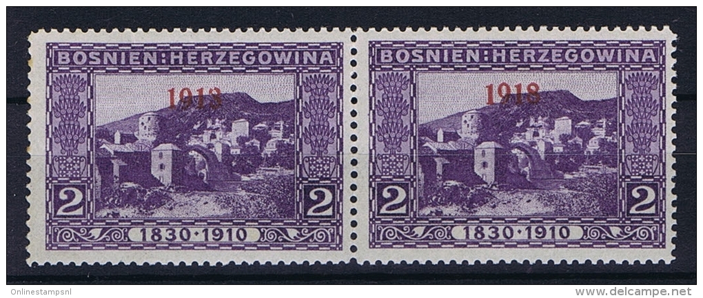 Österreichisch- Bosnien Und Herzegowina Mi 147 Type I  MH/* 1913 Staat 1918 , 1913 Instead Of 1918 + Standard - Ongebruikt