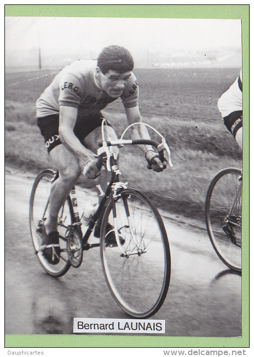 Bernard LAUNAIS, Autographe Et Note Du Coureur Au Dos. 2 Scans. ACBBB Cyclisme, 1965 - Cyclisme