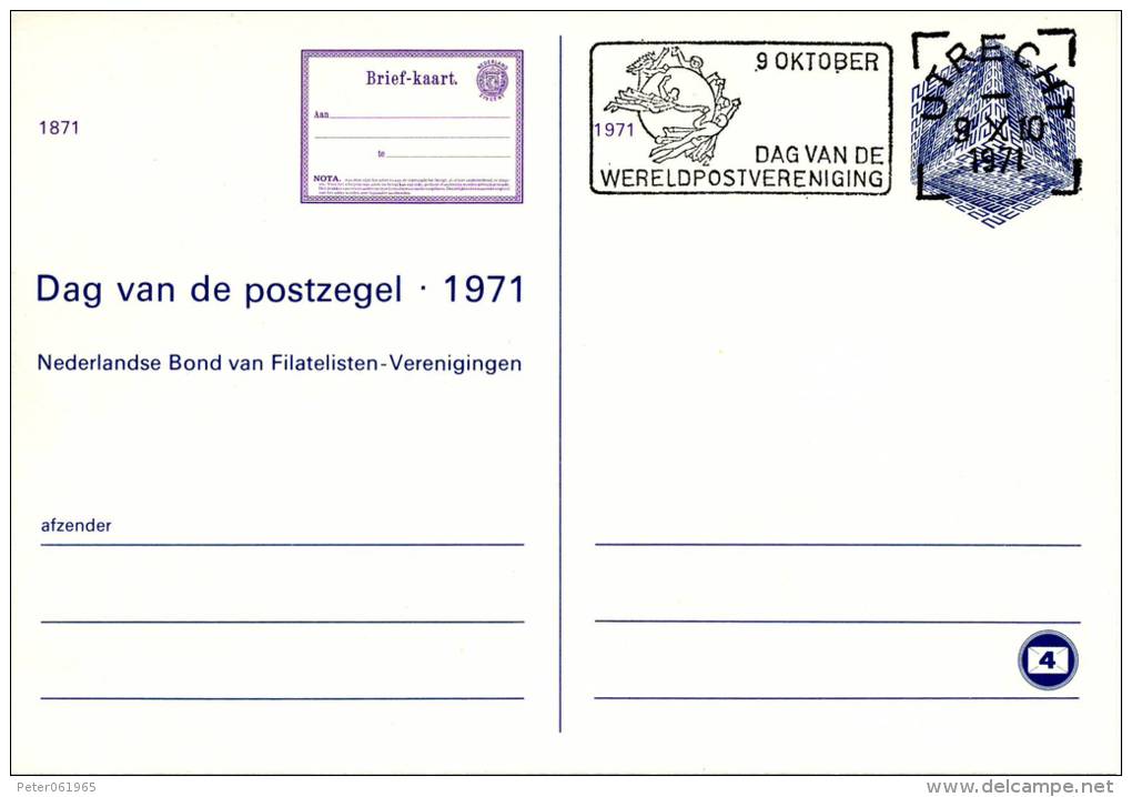 Briefkaart Dag Van De Postzegel 1971 - Covers & Documents