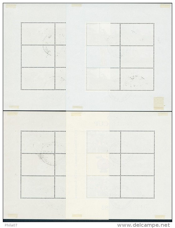 Antigua & Barbuda 1982. - Mi. No. 659/662 C, Complete Series In Block, Canceled. World Football Cup, Spain 1982. - Antigua E Barbuda (1981-...)