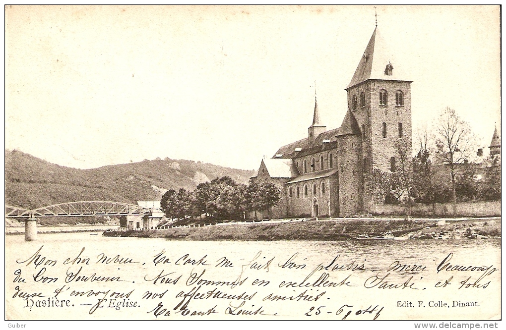 Hastiere L'église  Edit.f.colle Dinant 1904 - Hastiere