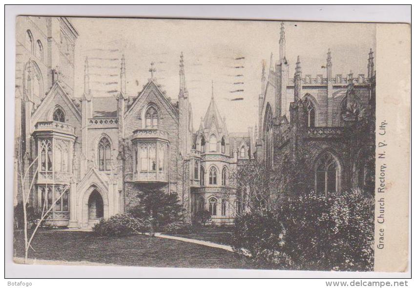 CPA NEW YORK CITY, GRACE CHURCH RECTORYen 1915 (voir Timbre) - Kerken