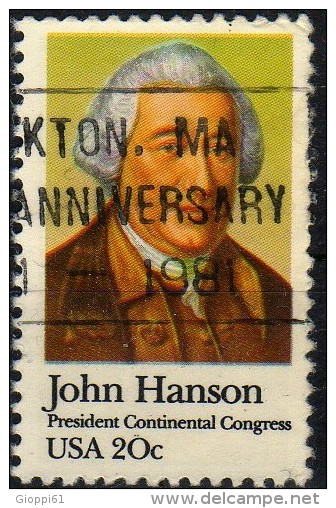 1981 Stati Uniti Omaggio A John Hanson Primo Presidente De Congresso Continentale - Andere & Zonder Classificatie