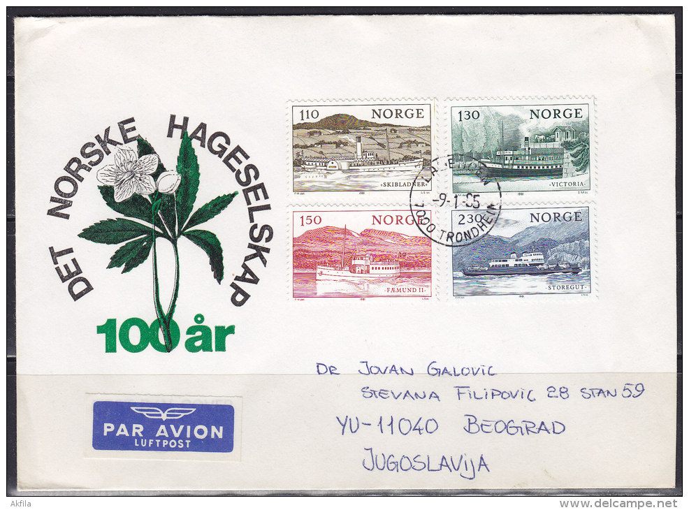 2993. Norway, 1985, Airmail - Lettres & Documents