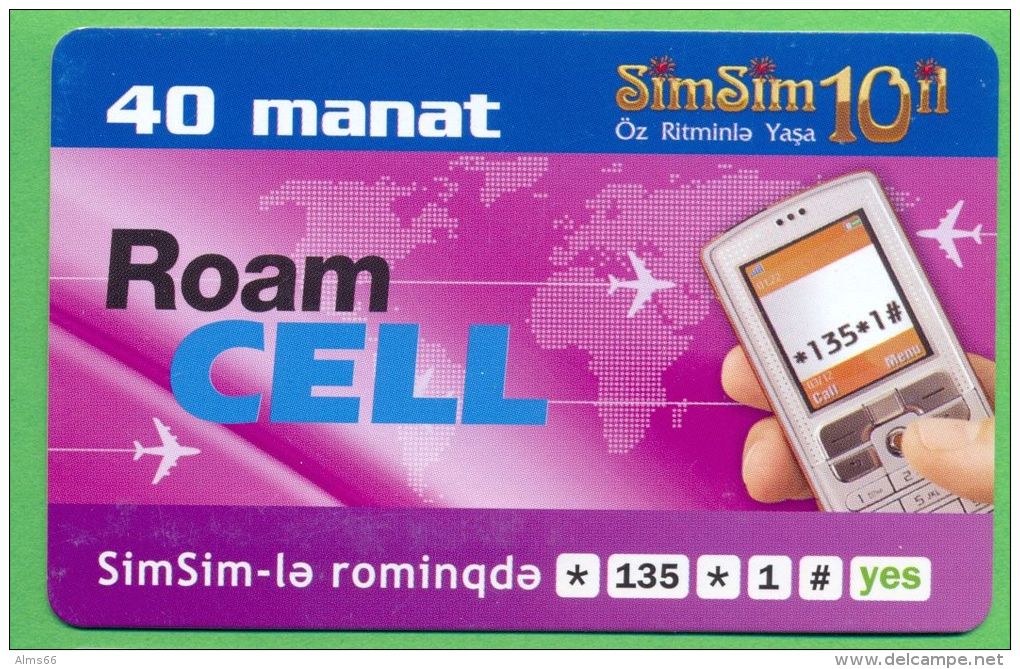 Azerbaijan GSM Prepaid - Azercell SIMSIM 40 Manat /like UNC / - Azerbaïjan