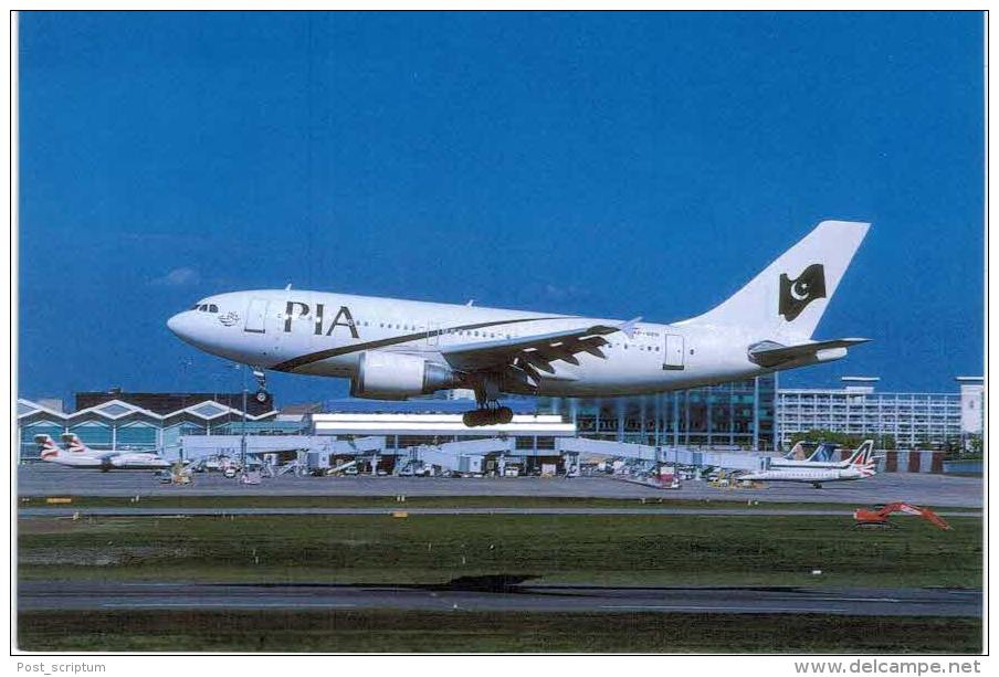 Thème -  Avion - McQuaide Aviation Postcards - BHX 72 Birmingham Airport Pakistan Aribus A310  - Limited Edition Of 500 - 1946-....: Moderne