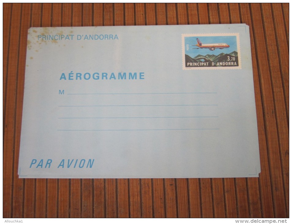 Principat D'Andorre D'Andorra Lettre Aérogramme Neuve Non Utilisée Par Avion By Air Mail  Luftpost  Via Aéra - Frankeermachines (EMA)