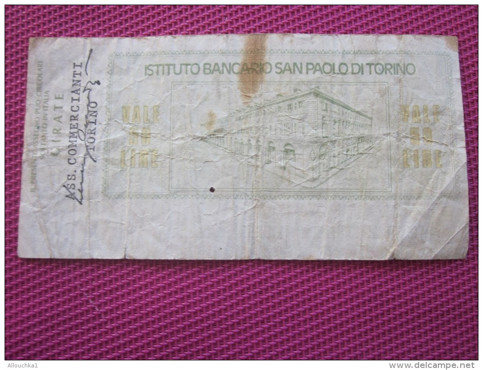 1976 Note Bank  Banca Billet De Banque Bank De Italie Italia Institut Bancaire San Paolo Di Turino  50 - Otros & Sin Clasificación