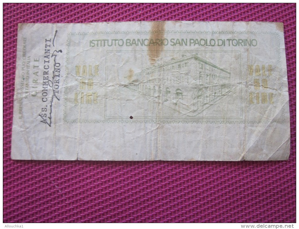 1976 Note Bank  Banca Billet De Banque Bank De Italie Italia Institut Bancaire San Paolo Di Turino  50 - Andere & Zonder Classificatie