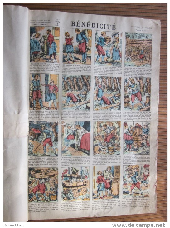 RARE Légende de France collection d'images livre (original)de 16 planches d'images d'Épinal vendu en l'état