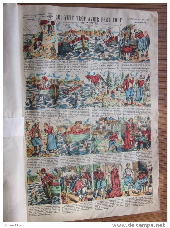 RARE Légende de France collection d'images livre (original)de 16 planches d'images d'Épinal vendu en l'état