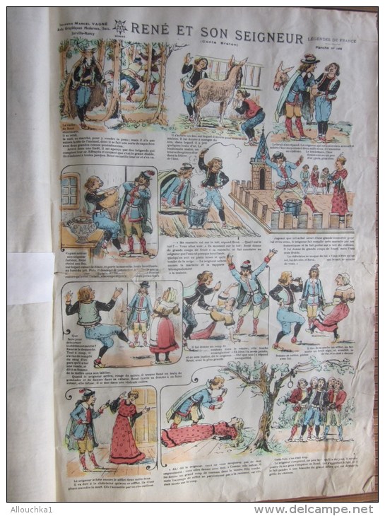 RARE Légende de France collection d'images livre (original)de 16 planches d'images d'Épinal vendu en l'état