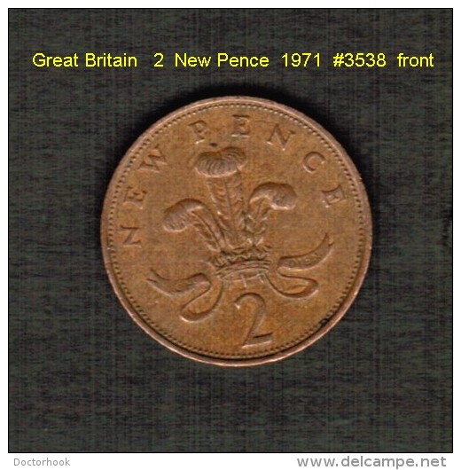 GREAT BRITAIN    2  NEW PENCE  1971  (KM # 916) - 2 Pence & 2 New Pence