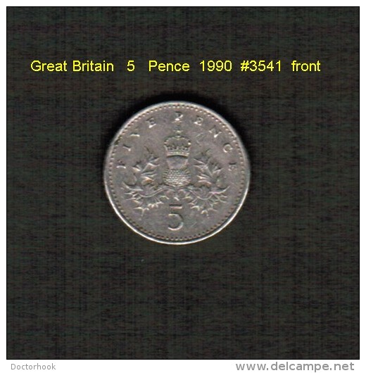 GREAT BRITAIN    5 PENCE  1990  (KM # 937b) - 5 Pence & 5 New Pence