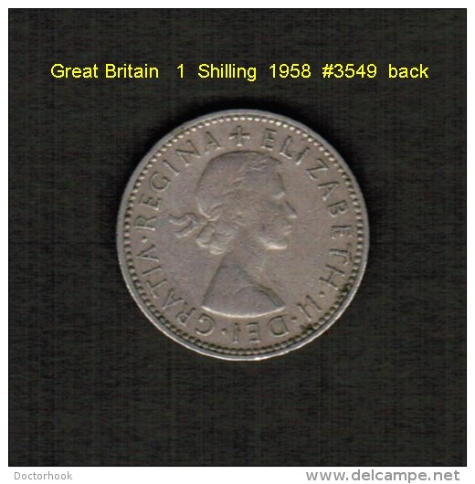 GREAT BRITAIN    1  SHILLING  1958  (KM # 904) - I. 1 Shilling