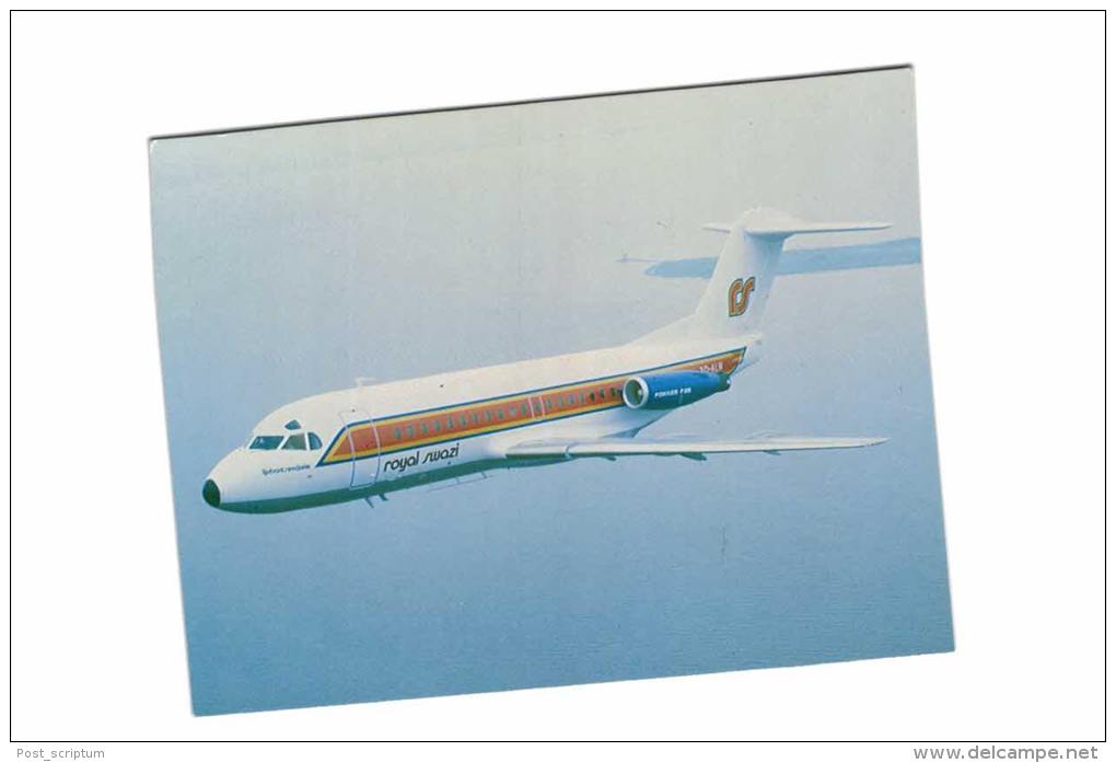 Thème -  Avion - Skyliner Cards 81 - Royal Swazi National Airways - Fokker F28 - 1946-....: Moderne