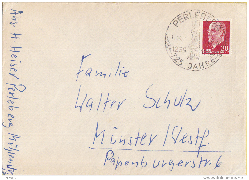 DDR - Speciale Stempel  - 11-10-1964 -  Perleberg 725 Jahre 1239 - 1964 - Michel 848 - Altri & Non Classificati