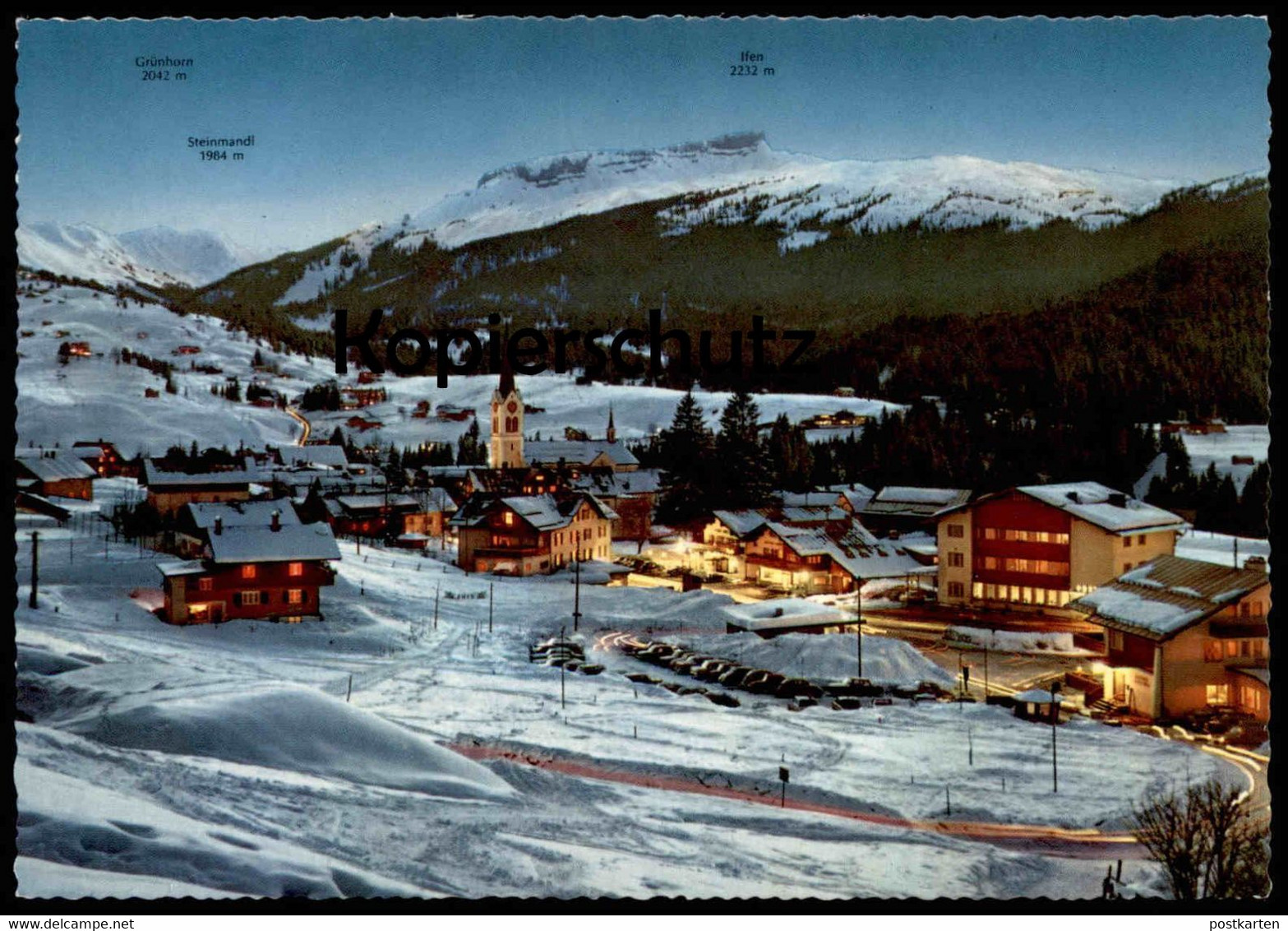 ÄLTERE POSTKARTE RIEZLERN IM SCHNEE GRÜNHORN STEINMANDL IFEN Kleinwalsertal Vorarlberg Winter Hiver Ansichtskarte AK - Kleinwalsertal