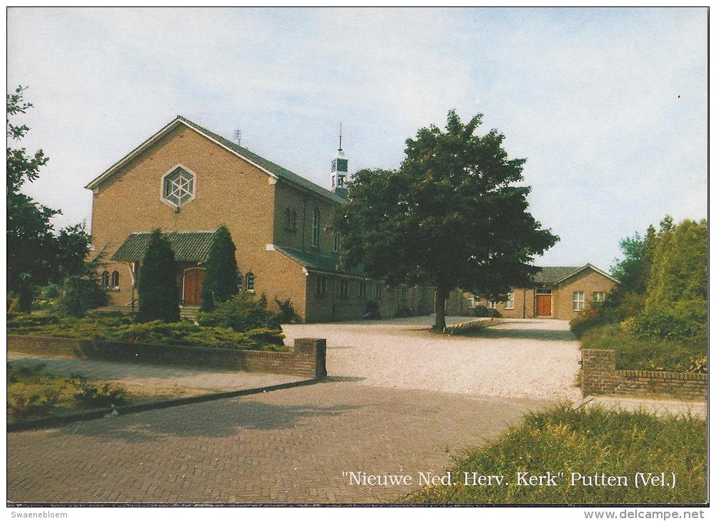 NL.- Putten - Nieuwe Nederlands Hervormde Kerk. 2 Scans - Putten