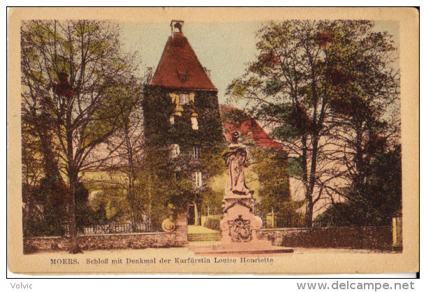 - Allemagne - MOERS - Schlob Mit Denkmal Der Kurfürstin Louise Henriette - - Moers