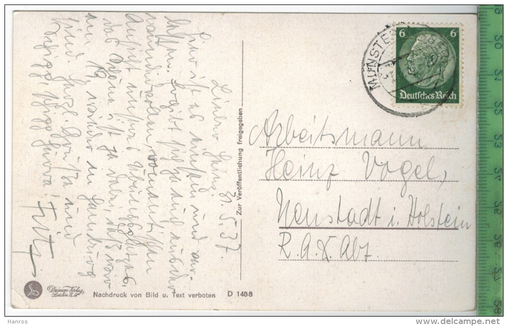 Truppenübungsplatz 1937, Verlag: Driesen, Berlin, Postkarte Mit Frankatur, Mit Stempel MUNSTER 1.6.37,MIT BEFÖRDERUNGSSP - Munster