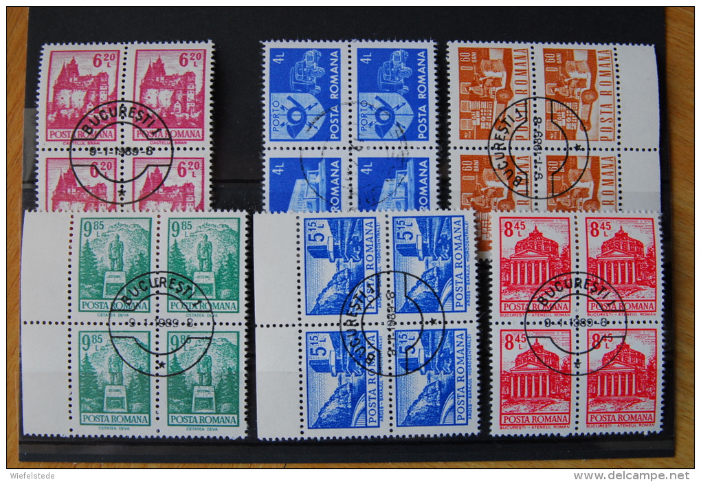 A048 - RUMÄNIEN 6 Viererblöcke 24 Marken / 24 Stamps - Blocks Of Four - Sammlungen