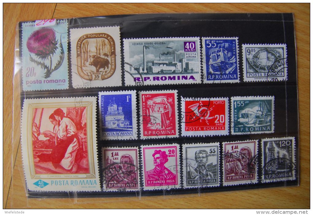 A052 - RUMÄNIEN ROMANIA Gesamt 15 Marken / 15 Stamps - Collections