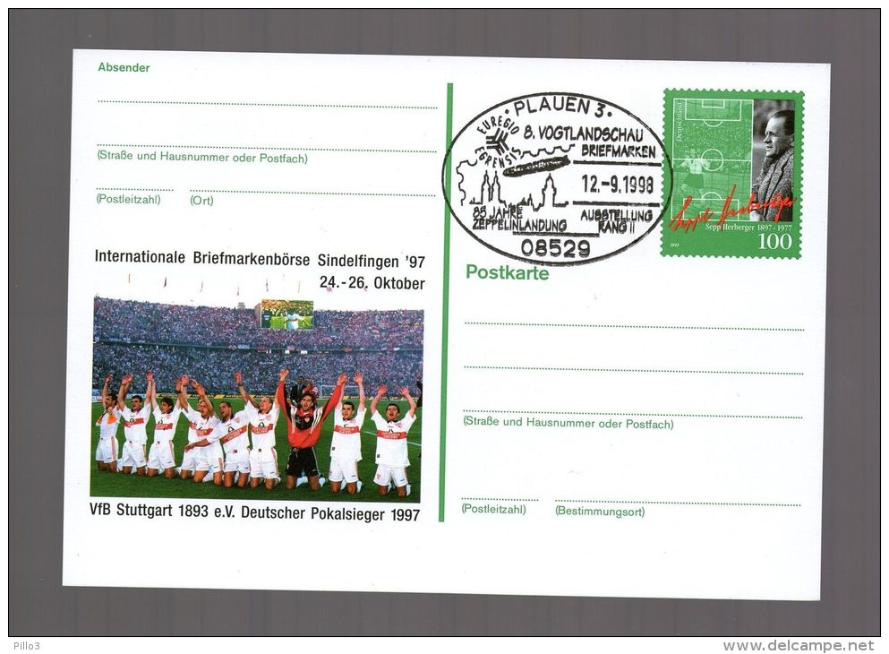 GERMANIA R.Fed. : Cartolina Postale  Sepp Herberger Del 1997 Soprastampata 12.09.1998 - Illustrated Postcards - Mint