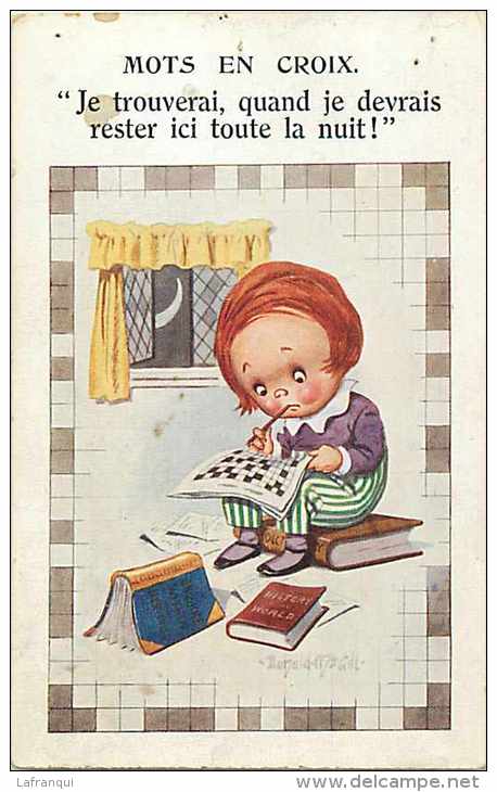 Illustrateur- Ref B737- Enfants - Illustrateur Donald Mc Gill - Les Mots Croisés  - Carte Bon Etat  - - Mc Gill, Donald