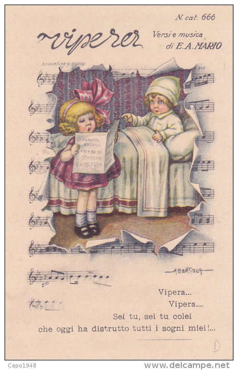 CARD BERTIGLIA BIMBI   "VIPERA" COME DA SCANNER -FP VDB-2-  - 0882 -19564 - Bertiglia, A.