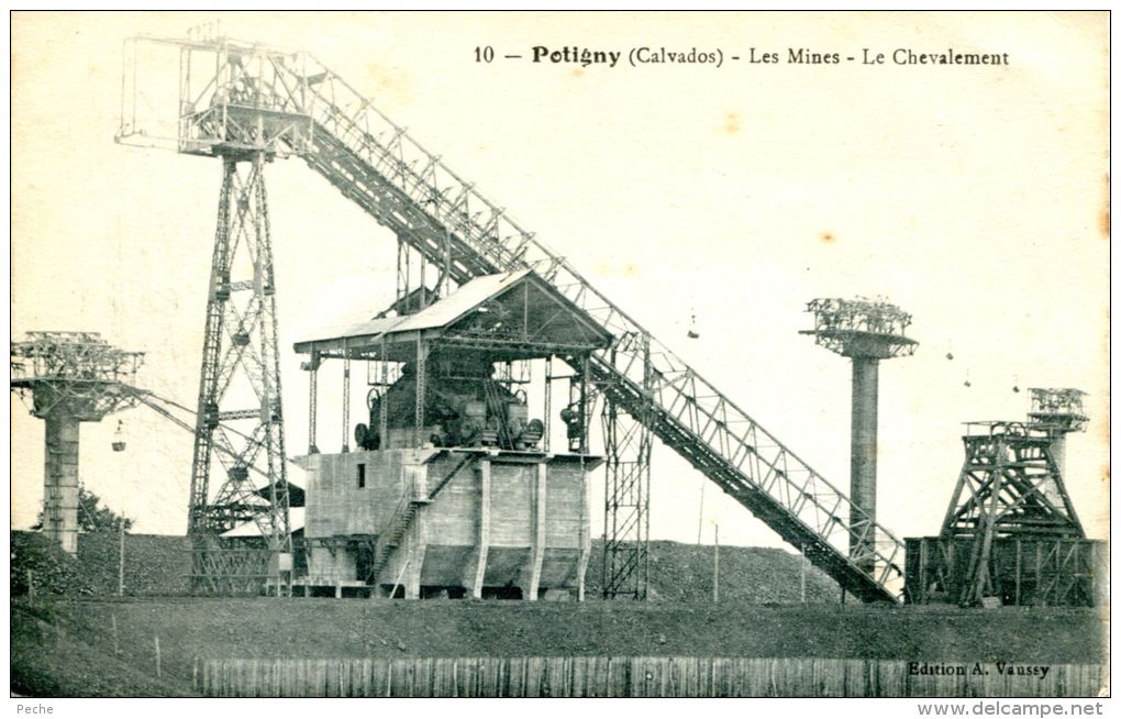 N°36111 -cpa Potigny -les Mines- Le Chevalement- - Mines