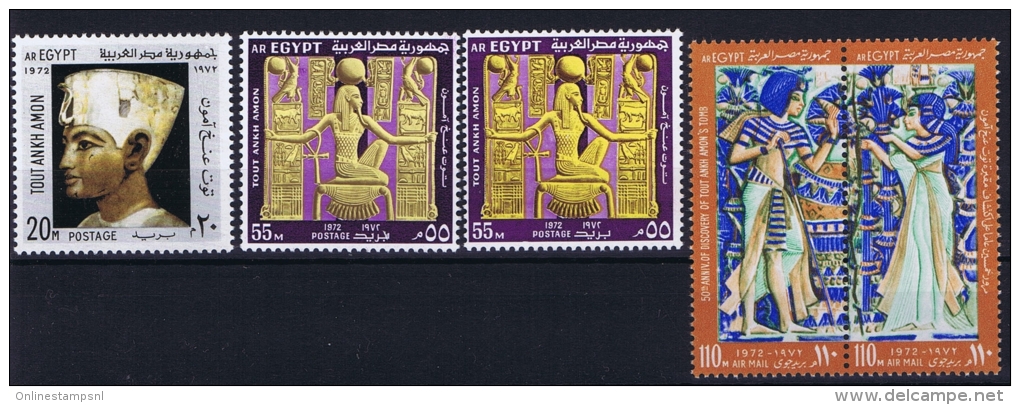 Egypt: 1972 Mi Nr 559-562 MNH/**, 560 A + B - Ongebruikt