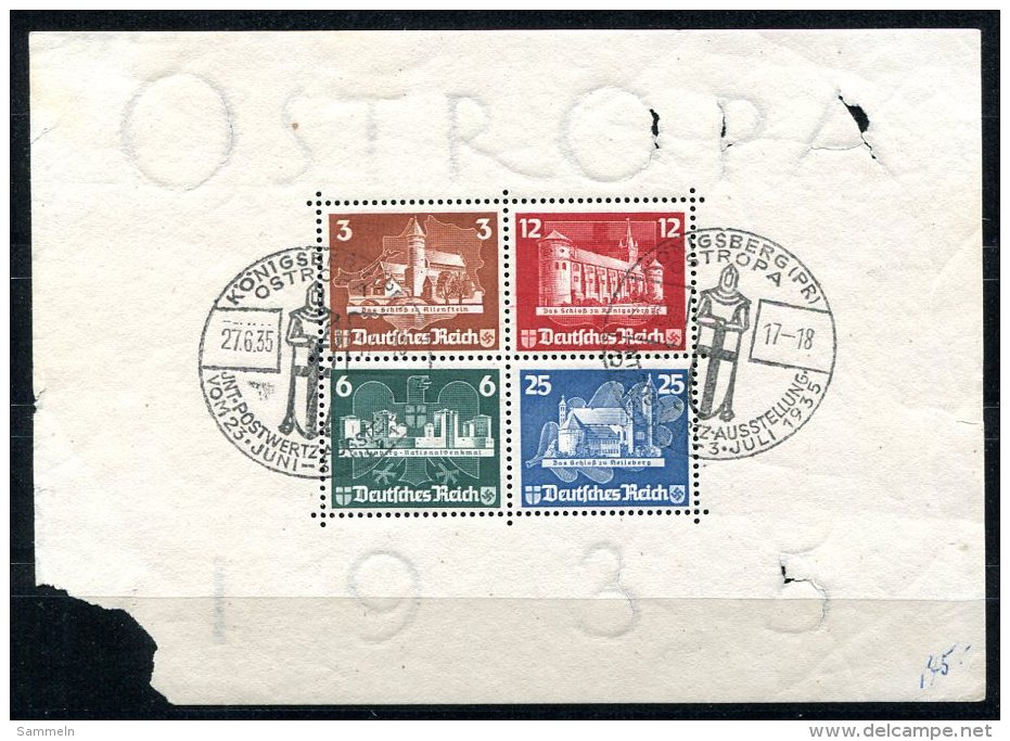 3106 - DEUTSCHES REICH - Block 3 (OSTROPA), Starke Mängel, Marken Einwandfrei Gestempelt - Offer Is For Used Stamps Only - Blocks & Kleinbögen