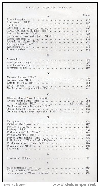 Instituto Biologico Argentino, 1929, sueros - vacunas, productos, Opo - Organo y Quimioterapicos, 68 fotografias