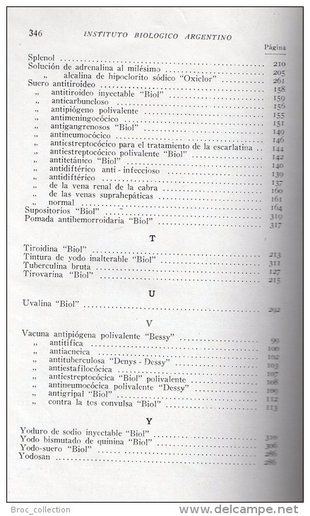 Instituto Biologico Argentino, 1929, sueros - vacunas, productos, Opo - Organo y Quimioterapicos, 68 fotografias