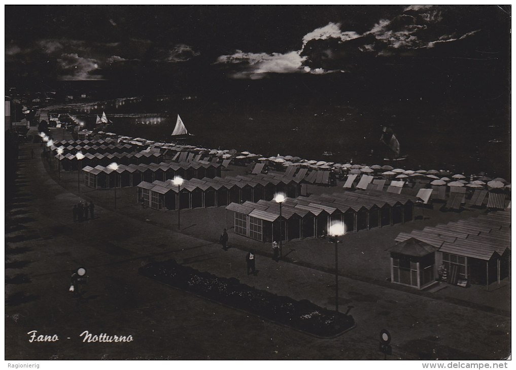 PESARO URBINO - Fano - La Spiaggia Di Notte - 1956 - Fano