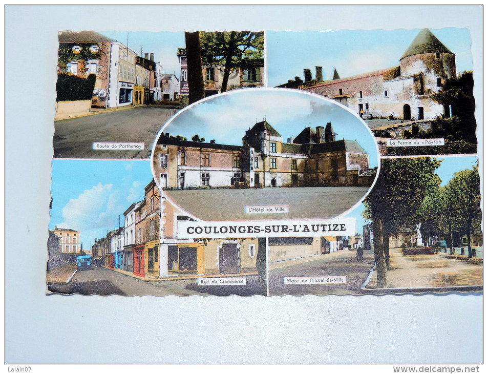 Carte Postale Ancienne : COULONGES SUR L'AUTIZE En 5 Vues - Coulonges-sur-l'Autize