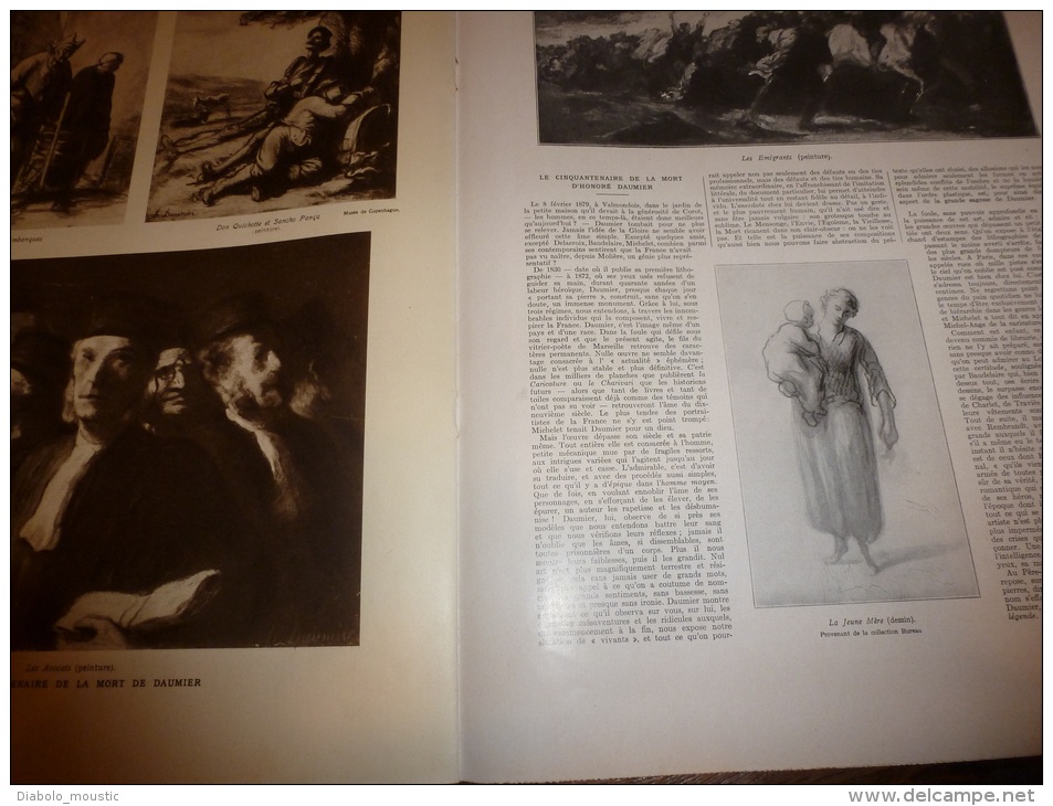 1929  Le Débat Sur L' ALSACE ; Concours MISS EUROPE ; Le Peintre Honoré Daumier ; - L'Illustration
