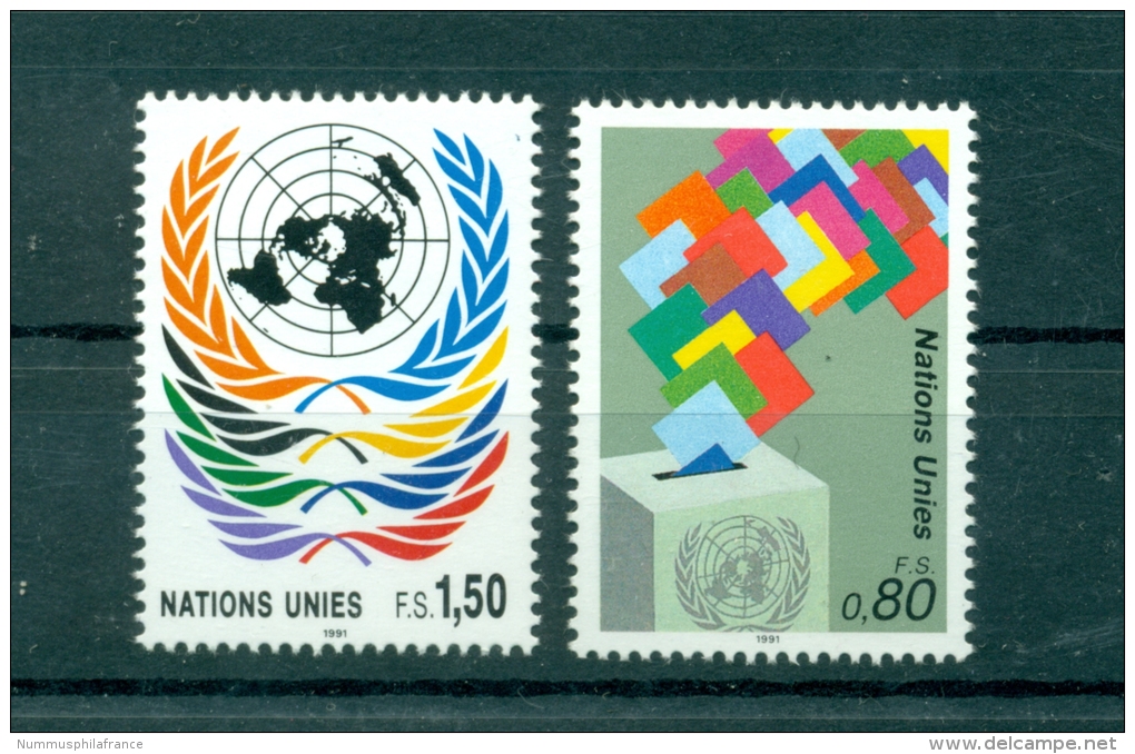 Nations Unies Géneve 1991- Michel N. 200/01 - "Timbres Poste Ordinaire" - Ongebruikt