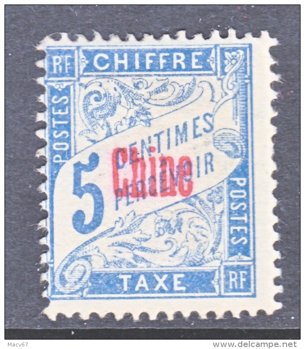 FRANCE  OFFICE IN CHINA  J 1  * - Postage Due